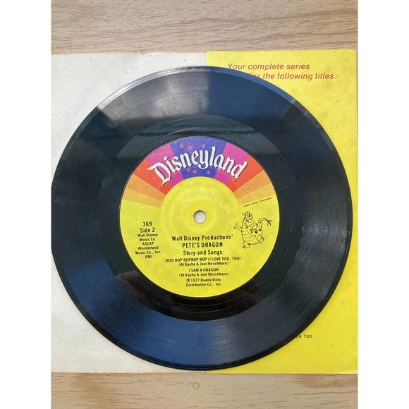 Vintage Disneyland Original Little Long Record Pete's Dragon - Picture 5 of 9